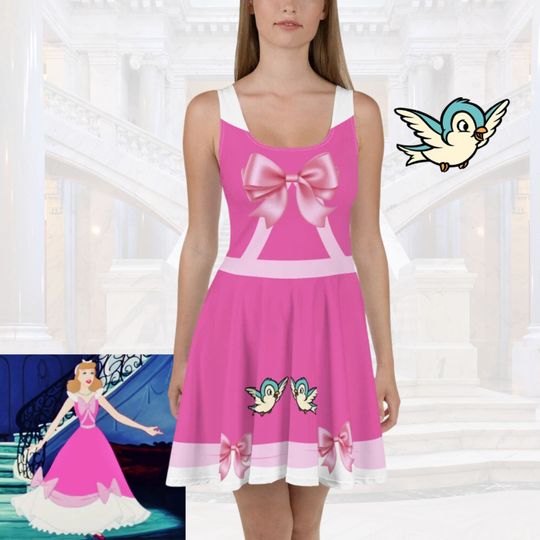 Discover Womens Disney Cinde Dress Pink bows Princess dress running outfit