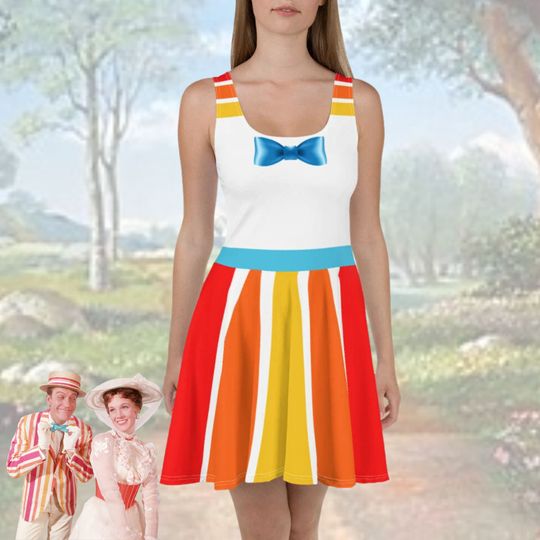 Discover Womens Disney Marry Poppins Dress Bert cosplay stripped jacket Jolly Holiday