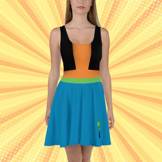 Womens Disney Dress Goofy Dress Disney Bounding Cosplay Costume running dress goofy challenge marathon