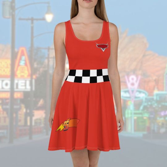 Discover Women's Disney Dress Cars lightning McQueen running dress cosplay outfit Disney Marathon