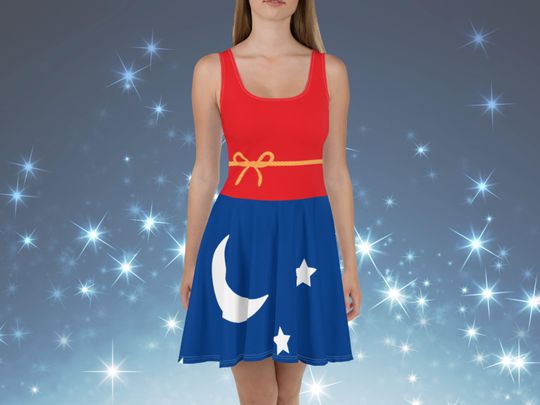 Womens Disney Dress Sorcerer Mickey Mouse wizard adult Dress costume Disney Bounding running outfit