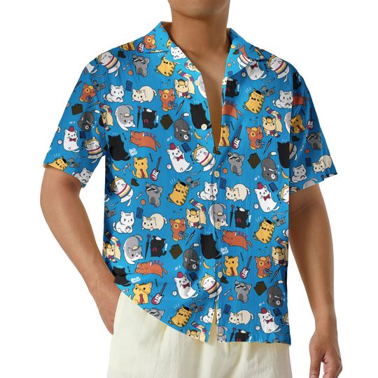 Cat Doodle Doctor Who Hawaiian Shirt, Movie Series Shirt, Doctor Who Fan Gift