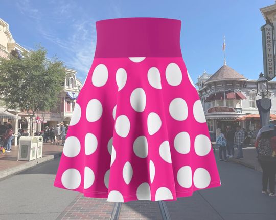 Discover Pink Polka Dot Minnie Running Skirt - Disney Bounding