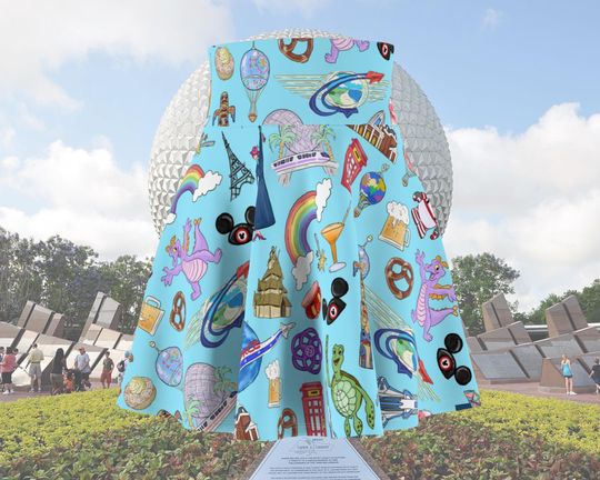 Discover Epcot Themed Running Skirt