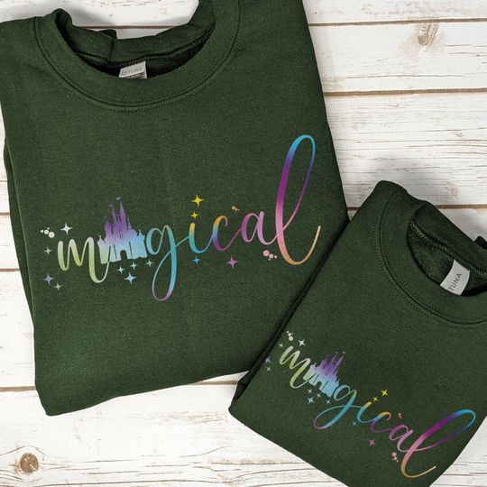 Discover Magical Sweatshirt, Disney Castle Sweatshirt, Disney Sweatshirt, Disneyworld Sweatshirt