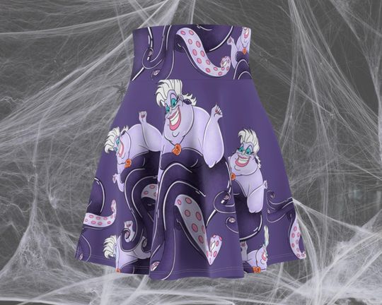 Ursula Dark Purple Running Skirt - Oogie Boogie Bash Costume