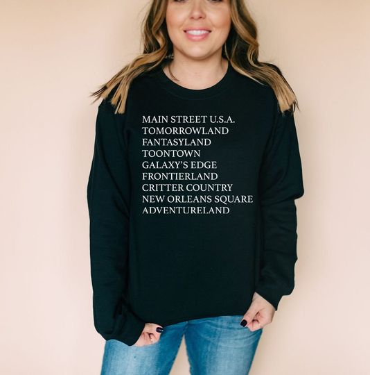Discover DLR Lands Unisex Sweatshirt | Disney Sweatshirt | Disneyland Sweatshirt