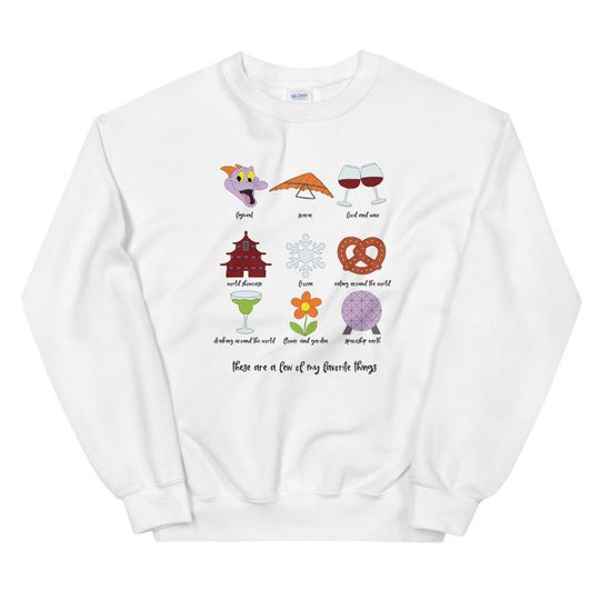 Discover Epcot Favorites Unisex Sweatshirt | Epcot Sweatshirt |  Disney Sweatshirt