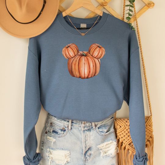 Discover mickey pumpkin sweatshirt disney mickey fall sweater hidden mickey  sweatshirt