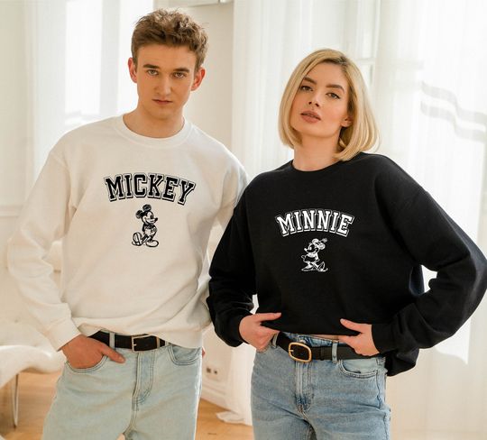 Minnie Mickey Matching Sweatshirt, Couple Disney Sweatshirt, Matching Sweatshirt