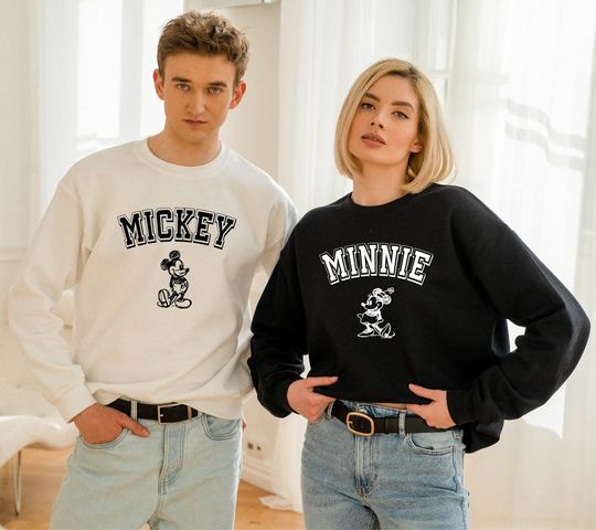 Couple Disney Sweatshirt, Minnie Mickey Matching Sweatshirt,Matching Sweatshirt