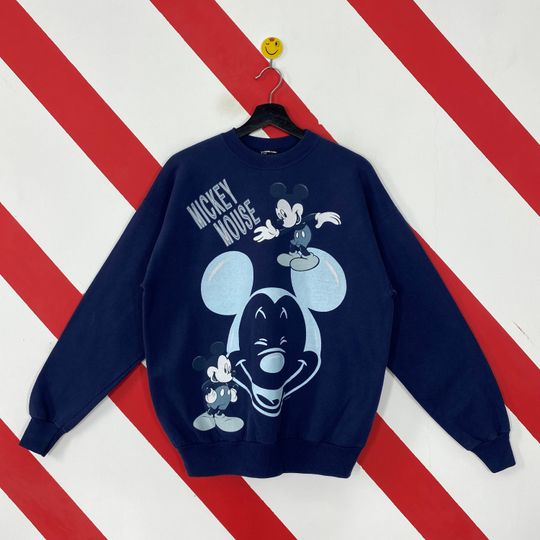 Discover Vintage 90s Mickey Mouse Sweatshirt Mickey Crewneck Disney Mickey Mouse Sweater