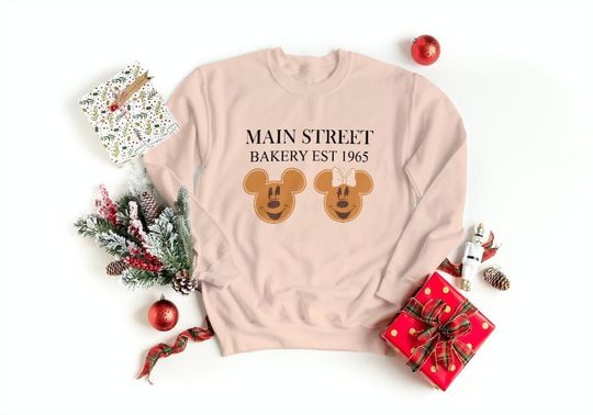 Discover Main Street bakery Disney world Paris Christmas holiday sweater sweatshirt