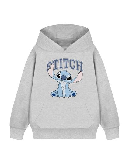 Discover Disney Lilo & Stitch Girls Hoodie | Stitch College Graphic Hoodie in Grey
