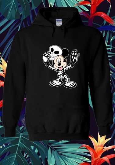 Discover Disney Mickey Mouse Halloween skeleton Boo custom Family gift Hoodie
