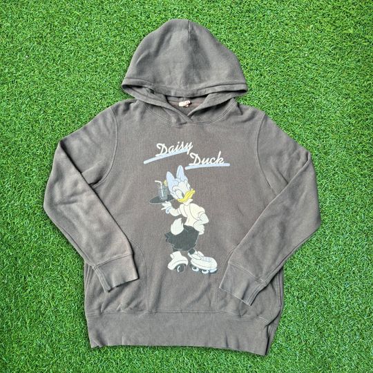 Discover 90s Walt Disney Daisy Duck Gray Hoodie  Pullover XL Women Size