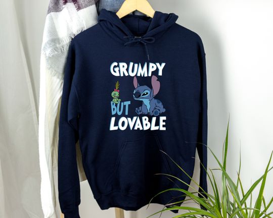Stitch Grumpy But Lovable Hoodie, Disney Stitch Hoodie