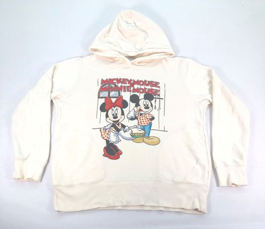 Vintage Disney Mickey Mouse Minnie Mouse Hoodie  Disney Cartoon Hoodie