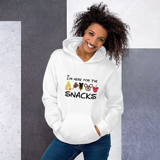 Discover I'm Here For The Snacks Disney Hoodie | Unisex, Ladies, Mens