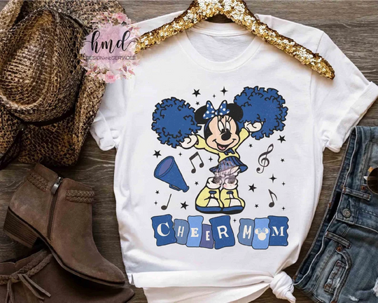 Vintage Minnie Mouse Cheer Mom T-shirt, Disney The Cheerleading Worlds 2024 Orlando Florida Tee, Mother's Day Gift, Mama Matching Shirt