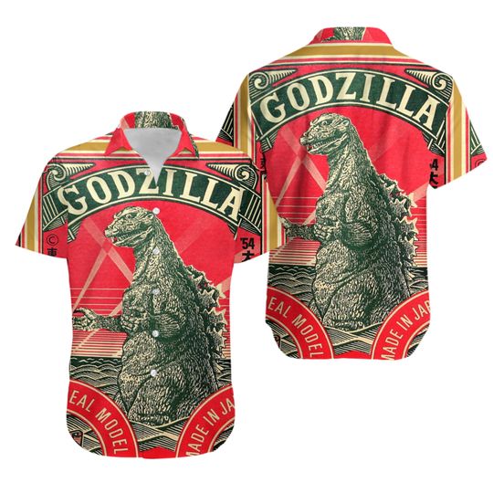 god zilla Hawaiian Shirt Print Tropical Summer Beach Gift, Best Gift