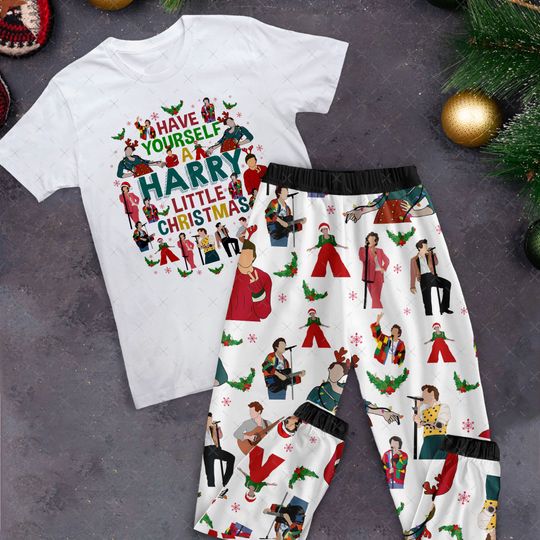 Discover Harry Little Christmas Pajamas Set, Personalized Family Pajamas, Family Christmas Pajamas Set.