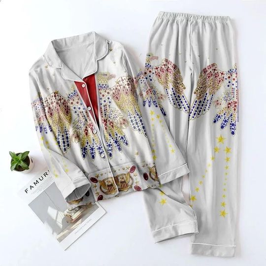 Elvis Presley Costume Pajamas, Elvis The King Of Rock Women Pajamas, Elvis Cosplay Shirt, Rock N Roll Gift, Gift For Elvis Fan