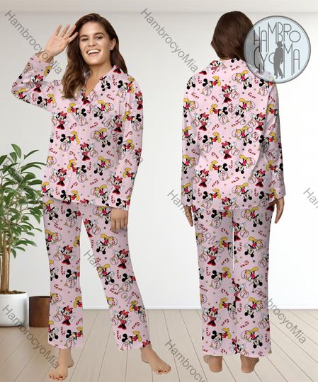 Mickey Pajamas Set, Mickey Disney Pajamas Set, Mickey Disney Pajamas Sleepwear, Pajamas Pants, Women Pajamas, Comfortable Sleepwear