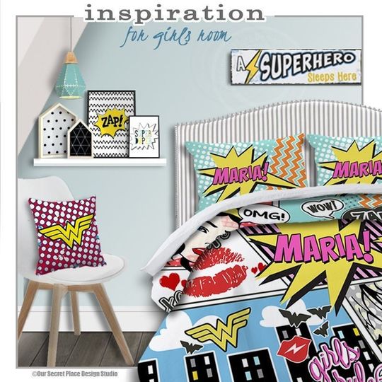 Discover Girls Superhero Bedding Set