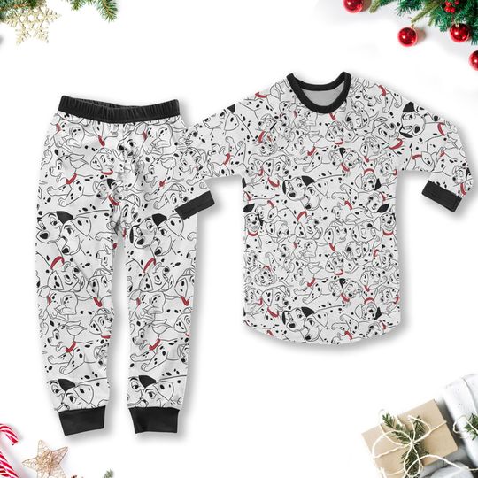 Discover 101 Dalmatians Pajamas Set, Dalmatians Family Matching Shirt, Dalmatians Christmas Party Gift, Dog Cartoon Pajamas, Magic Kingdom Shirt