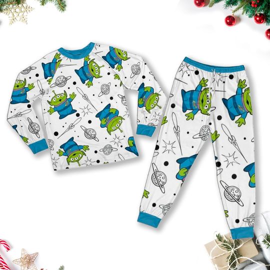 Aliens Planet Pajamas Set, Aliens Christmas Family Matching Shirt, Toy Story Pajama Set, Aliens Toy Story Outfit Gift, Magic Kingdom Shirt