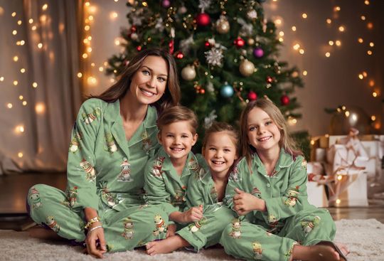 Dinosaur Christmas Morning Matching Family Loungewear Christmas Eve Gift