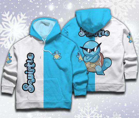 Squirtle Hoodie Shirt Japanese Anime Hoodie Shirt Gift