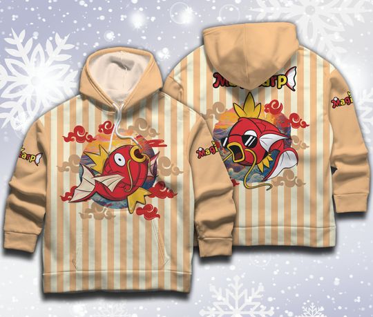 Magikarp Hoodie Shirt Japanese Anime Hoodie Shirt Magikarp Shirt Gift
