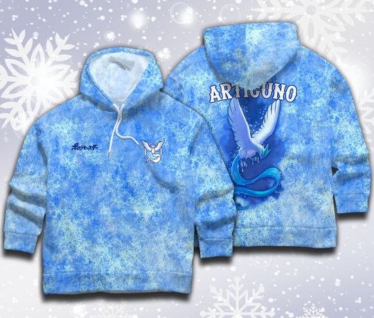 Discover Articuno Hoodie Shirt Japanese Anime Hoodie Shirt Articuno Shirt Gift