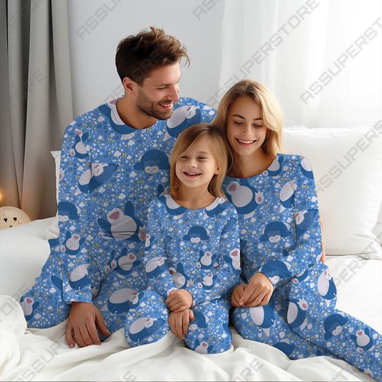 Sn Lax Pajamas Turn Round Neck Family Pajamas Set Sn Lax Anime Pajamas Gift