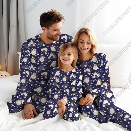 Discover Sn Lax Pajamas Anime Family Pajamas Set Long Sleeve Pajamas Gifts
