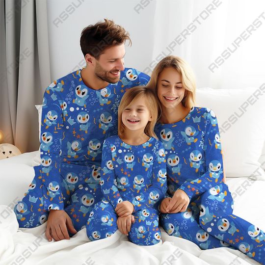 Piplup Pajamas Cute Piplup Family Pajamas Set Japanese Anime Pajamas Gifts
