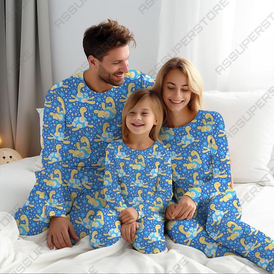 Shuckle Pajamas Turn Round Neck Family Pajamas Set Shuckle Anime Pajamas Gift