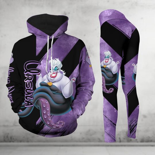 Personalized Ursula Hoodie And Leggings, Disney Ursula Shirt, Movie Cartoon Hoodie, Disney Villain Hoodie, Disneyworld Witches Hoodie