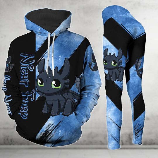 Personalized Toothless Hoodie And Leggings, Night Fury Hoodie, How To Train Dragon Shirt, Disney Movie Hoodie,Birthday Gift for him Her