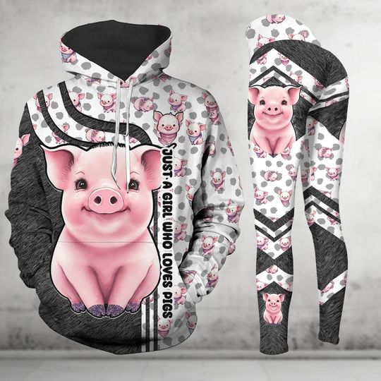 Discover Pig Hoodie And Leggings, Hoodie For Men And Women, Leggings For Women, Just A Girl Who Loves Pigs Shirt, Pig Farm Shirt, Birthday Gifts
