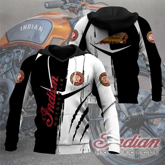 Discover Indian Shirt, Motorcycle Hoodie Men, Indian Motocross Shirt, Indian 3D Hoodie, Trendy Hoodie, Gift For Him