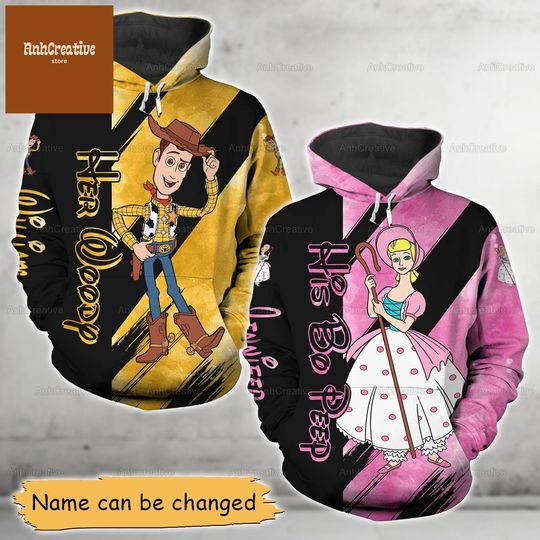 Discover Custom Woody And Bo Peep Couple Hoodie, Toy Story Matching Hoodie, His And Her Hoodie, Disney Movie Hoodie,Couple Gifts For Her Him