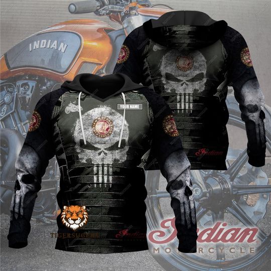 Discover Custom Indian Skull Hoodie, Motorcycle Shirt, Indian Racing , Motocross Hoodie, Birthday Gift For Him