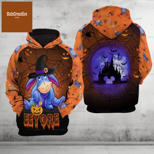 Discover Halloween Eeyore Hoodie, Winnie The Pooh Eeyore Hoodie, Halloween Hoodie, Disney Movie Hoodie, Eeyore Lover Gift, Hoodies For Men Women