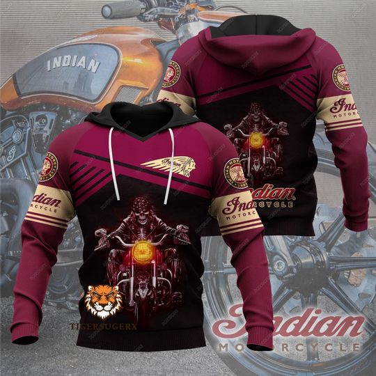 Discover Indian Hoodie, Motorcycle , Skull Shirt, Indian Racing Hoodie, Hoodies For Men, Motorcycle outfit, Birthday Gifts