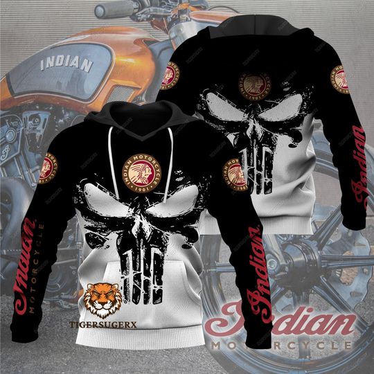 Discover Motorcycle 1901 Hoodie, Motorcycle Rider , Hoodies For Men, Racing Gift For Him, Indian Outfit, Skull Lover Hoodie
