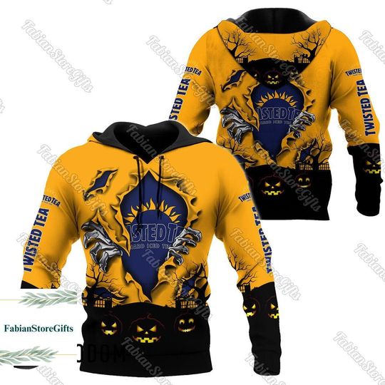 Discover Halloween Twisted Tea Hoodie, Twisted Tea Shirt, Drinking Party , Hoodies For Men, Scary Night Halloween Shirt