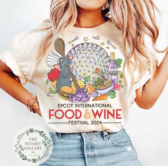 Discover Remy Chef Disney Epcot International Food and Wine Festival 2024 Shirt, Remy Ratatouille WDW Snacks Drinking Team, Family Vacation matching